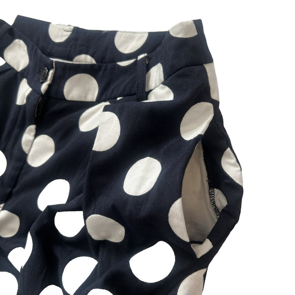 iROO Pants Womens 38 US 6-8 Blue Polka Dot Culottes Cropped Wide Leg Lagenlook - Picture 9 of 12
